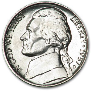 1987-D Jefferson Nickel BU 1987-D Jefferson Nickel BU